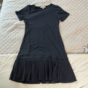 Michael Kohrs A-frame Pleated Black Dress